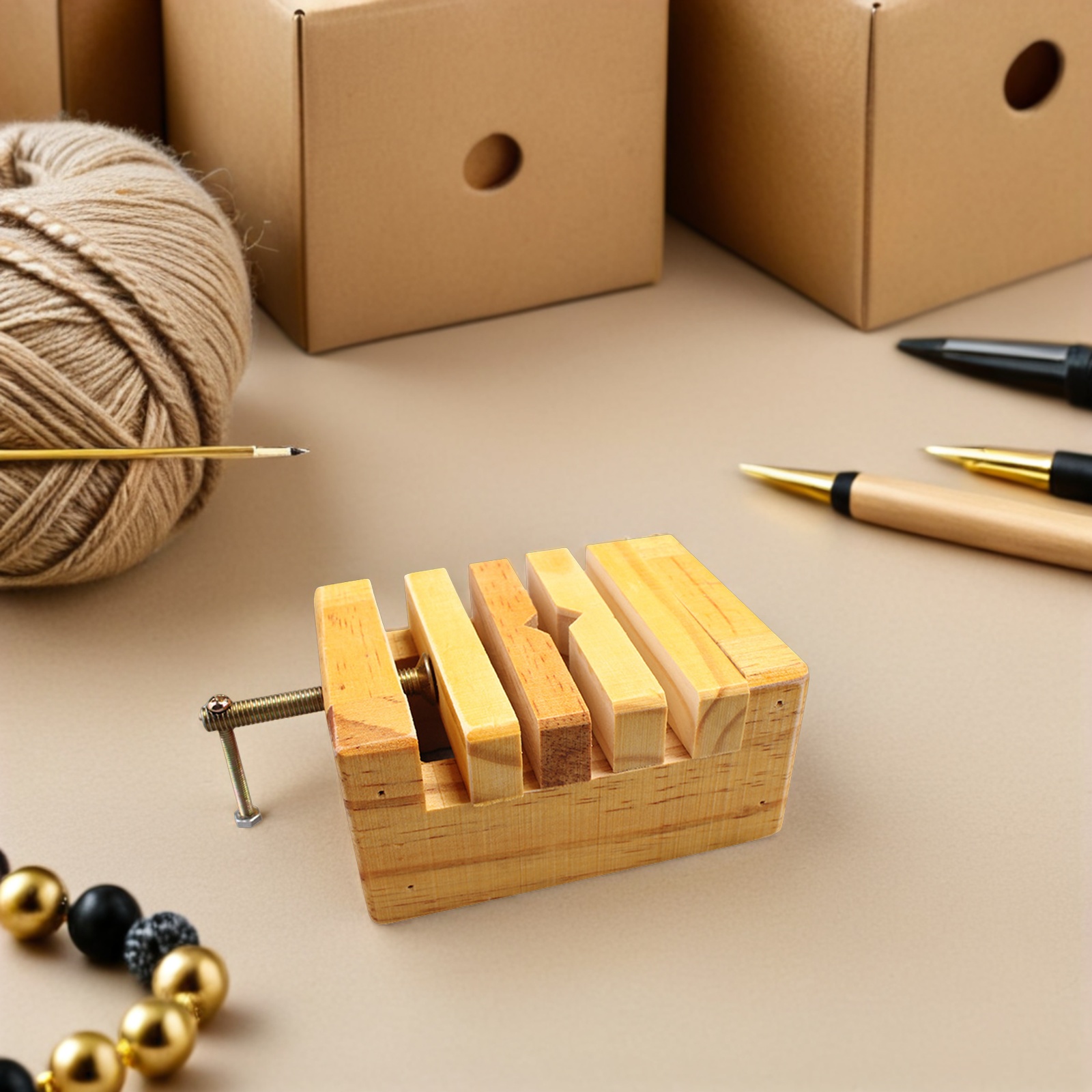 Woodworking Joinery - Wooden Clamp Engraving Vise Seal Engraving