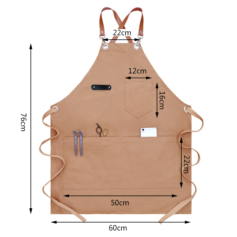 Woodworking Apron - Durable Thickened Canvas Apron Waterproof with