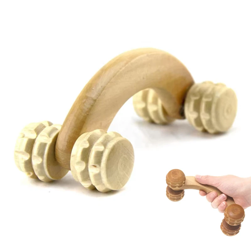 Woodworking Ideas - Handheld Wooden Gear Massage Roller Wood