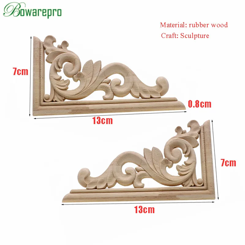 Woodworking Joinery - 13cm Unique Natural Floral Wood Carved