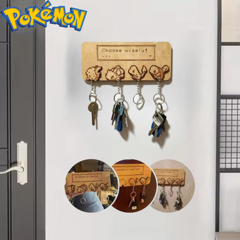 Woodworking Ideas - Pokemon Anime Pikachu Wooden Key Hook