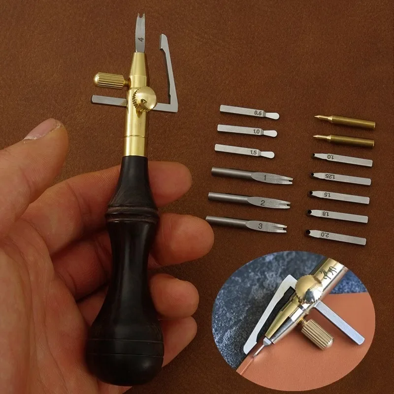 Woodworking Ideas - Adjustable Multi-function Cutter Head Leather Marking/grooving