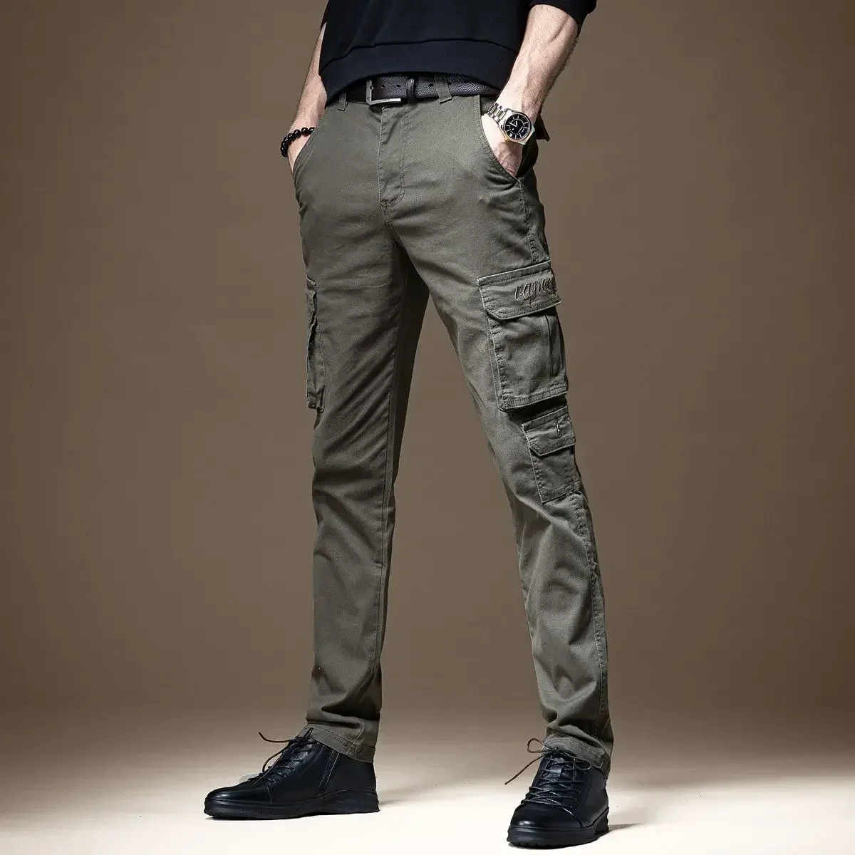 Trousers Man Black Slim Cargo  - огляд і ціна Woodworking Brand