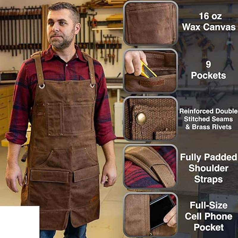Wax Heavy Thickened Canvas Apr - огляд і ціна Woodworking Apron