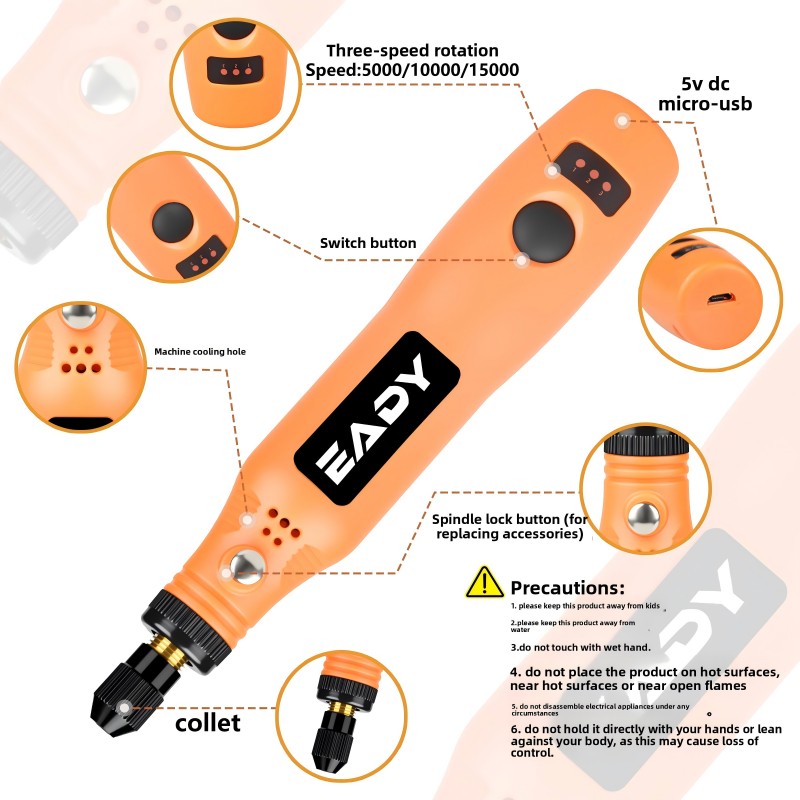USB Cordless Rotary Tool Kit – - огляд і ціна Woodworking Joinery