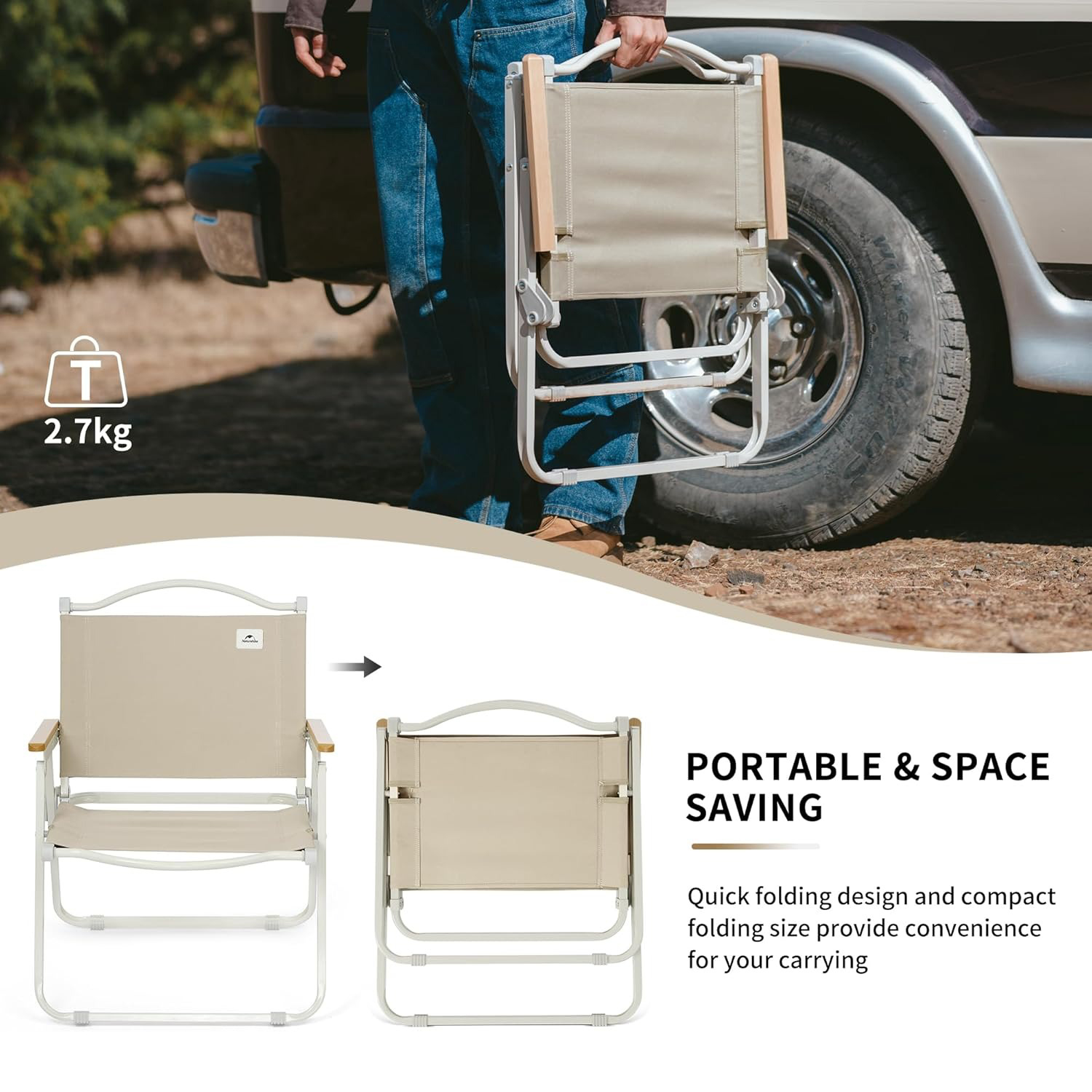 Naturehike Portable Camping Ch - огляд і ціна Woodworking Outdoor Furniture