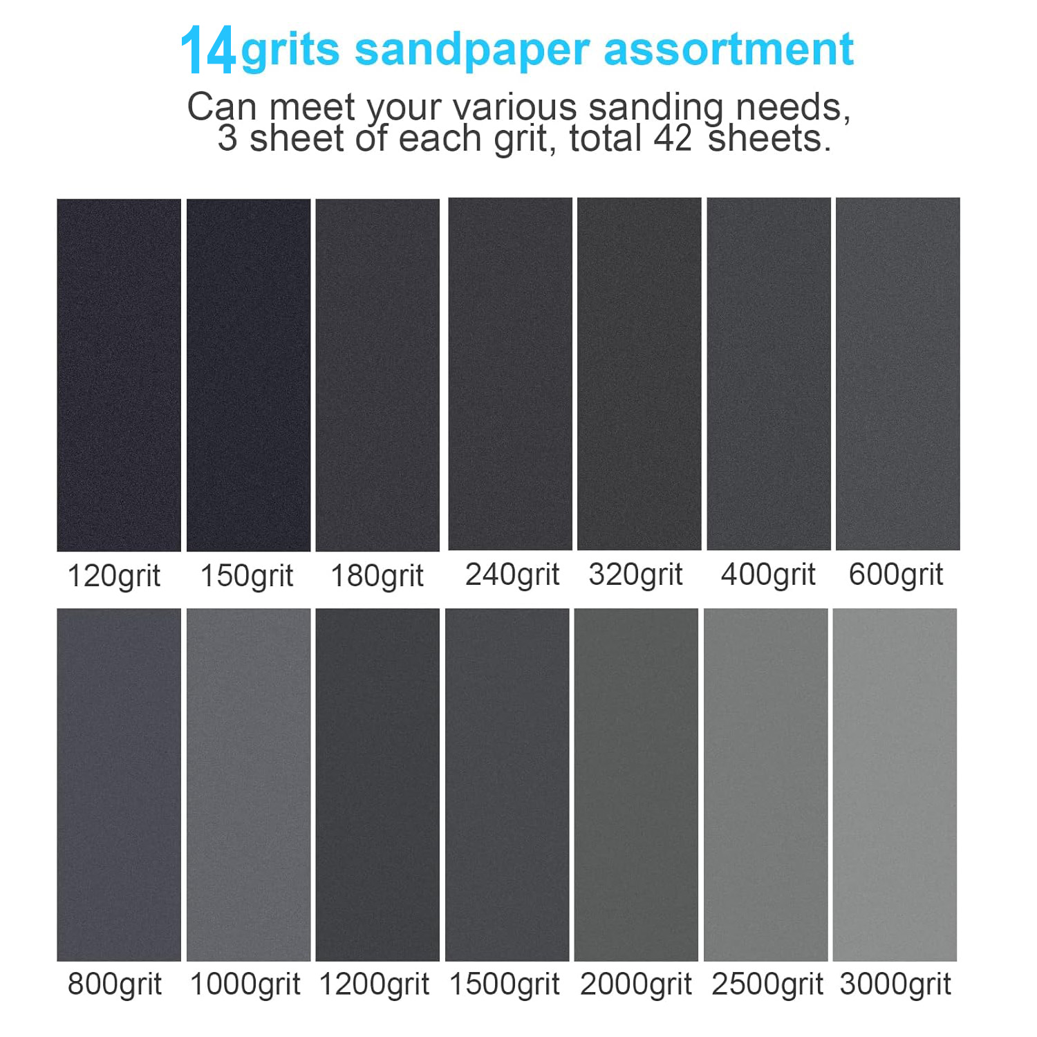 42Pcs Dry Wet Sandpaper Set, 1 - огляд і ціна Woodworking Joinery
