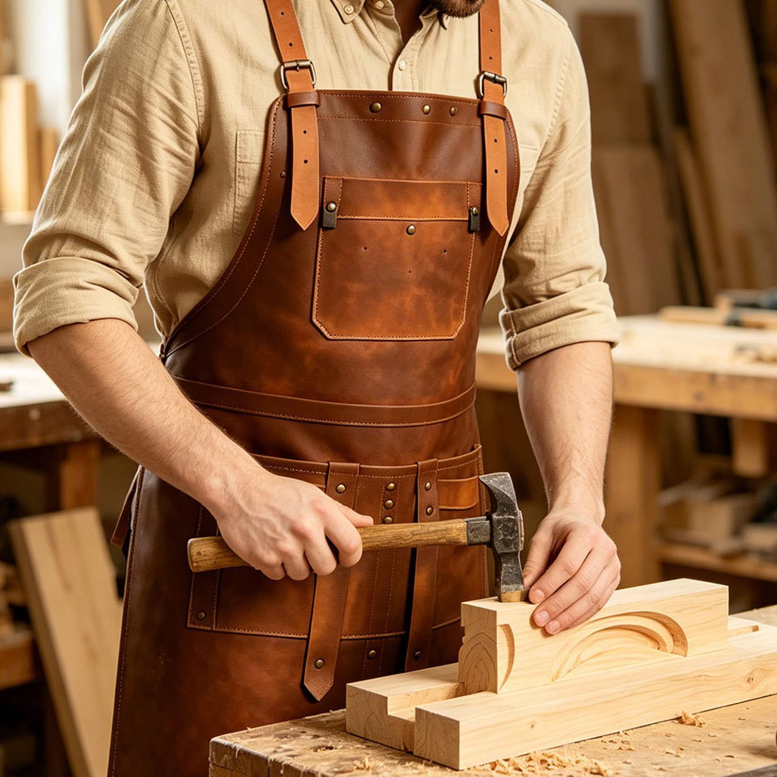 Leather Apron with Multiple Po - огляд і ціна Woodworking Apron
