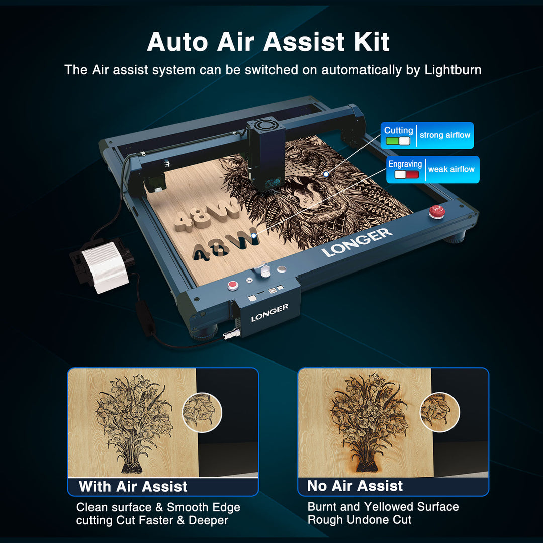 LONGER Laser B1 40W Engraver C - огляд і ціна Woodworking App