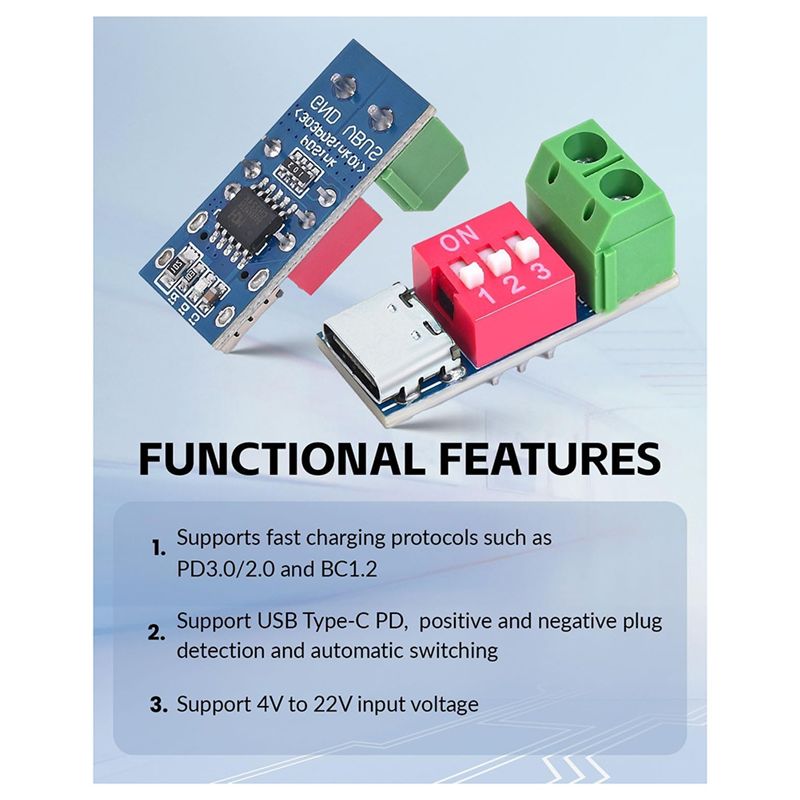A84X-USB-C PD Trigger Board Mo - огляд і ціна Woodworking Qc